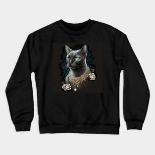 Elegant Burmese Cat Crewneck Sweatshirt